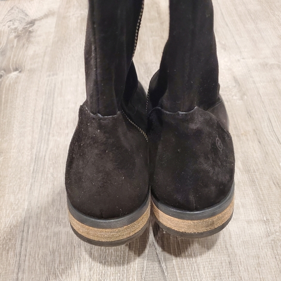 NEW BORN Dal Black Suede Over the Knee Boots - Picture 4 of 7